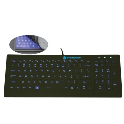 Backlit Keyboard with Plastic Scissor-Switch Key Core